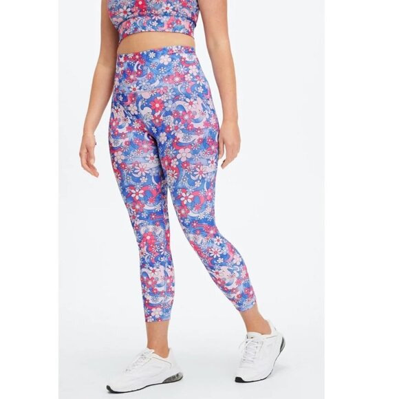 NWT Fabletics Ultra High-Waisted PureLuxe 7/8 Legging Retro Y2K Floral size XXL - Picture 2 of 6